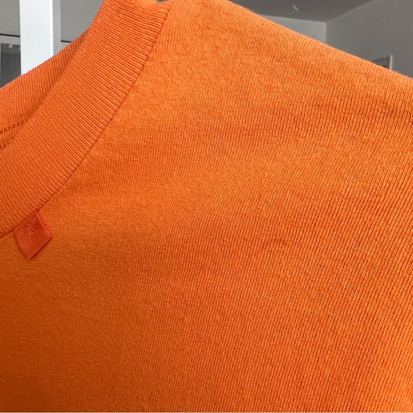 NWT Off White Virgil Abloh Graphic 3D Pencil Tee Orange SZ XL Streetwear Casual - Picture 8 of 14